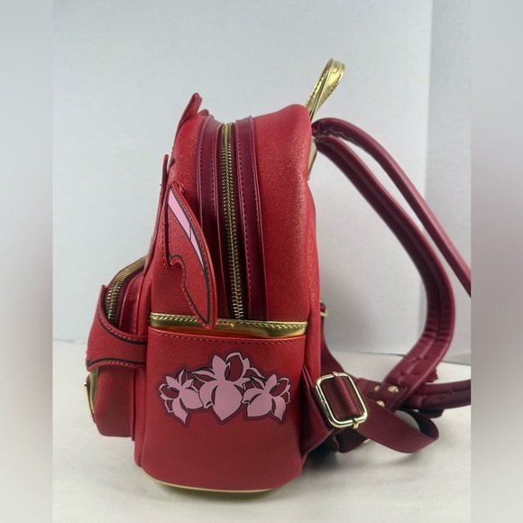Loungefly Disney Mulan Glitter Mushu Figural Mini Backpack & Wallet - Picture 10 of 15